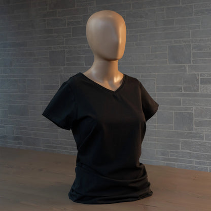 Ladies Fitted, V-Neck