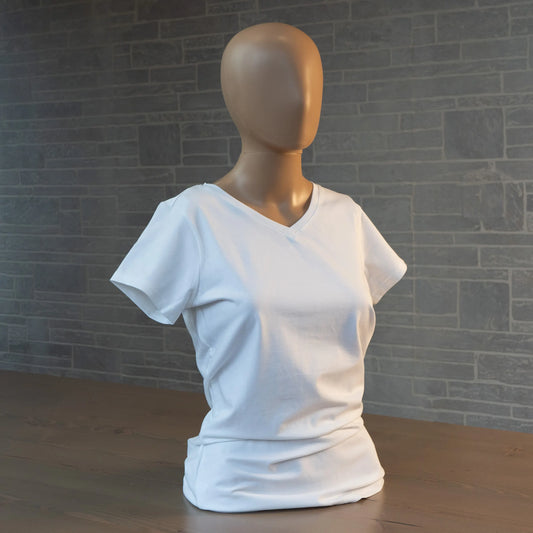 Ladies Fitted, V-Neck